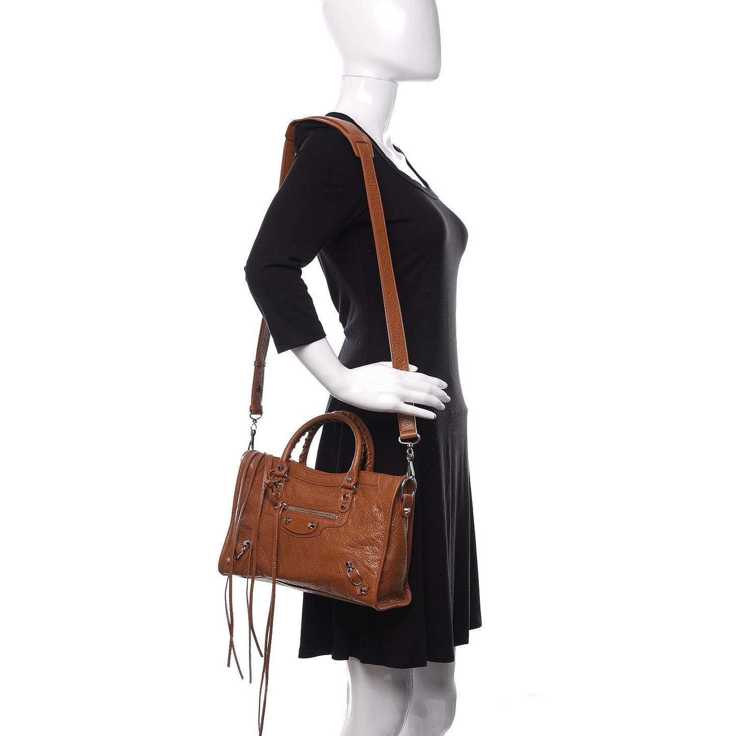 Agneau Classic Silver Hardware S City Camel