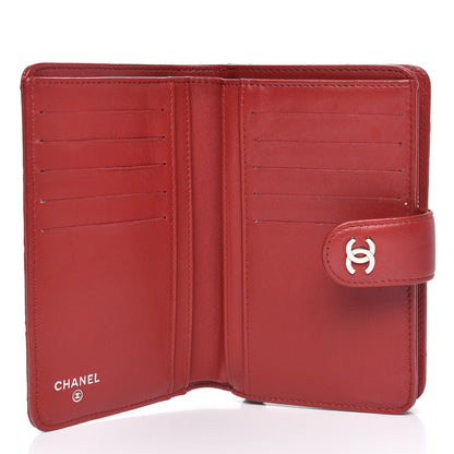 Chanel Lambskin Quilted Zipped Pocket Wallet Red 6 of 11