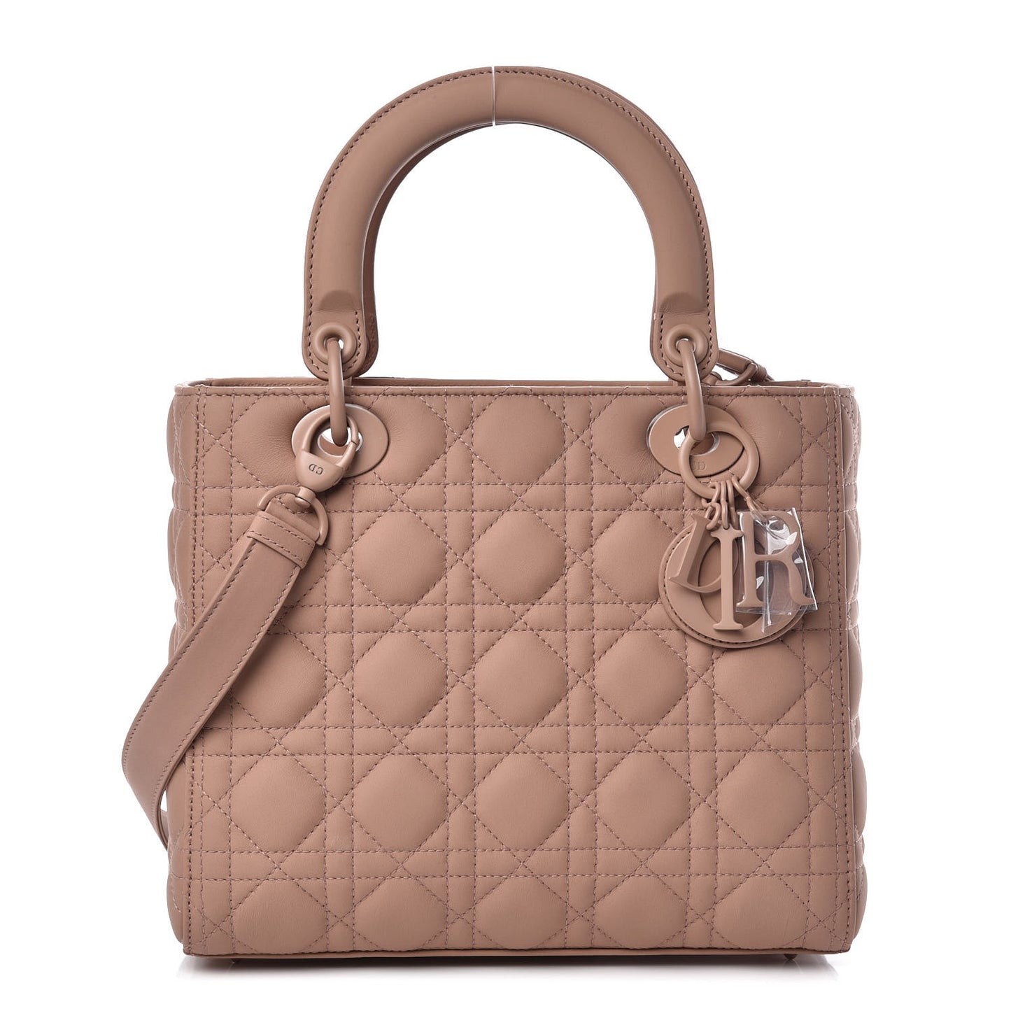 Ultra Matte Calfskin Cannage Medium Lady Dior Beige