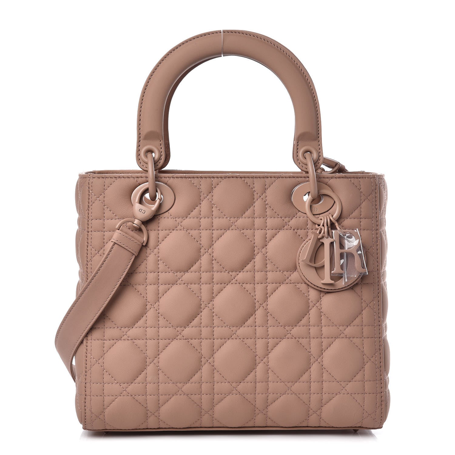 Christian Dior Ultra Matte Calfskin Cannage Medium Lady Dior Beige 1 of 10