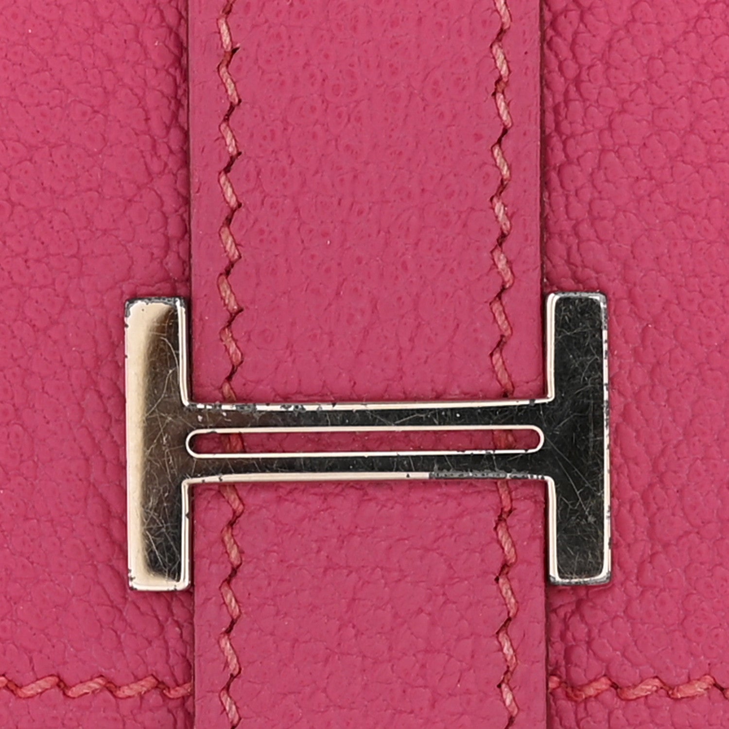 Hermes Chevre Mysore Bearn Card Case Wallet Rose Shocking 9 of 10