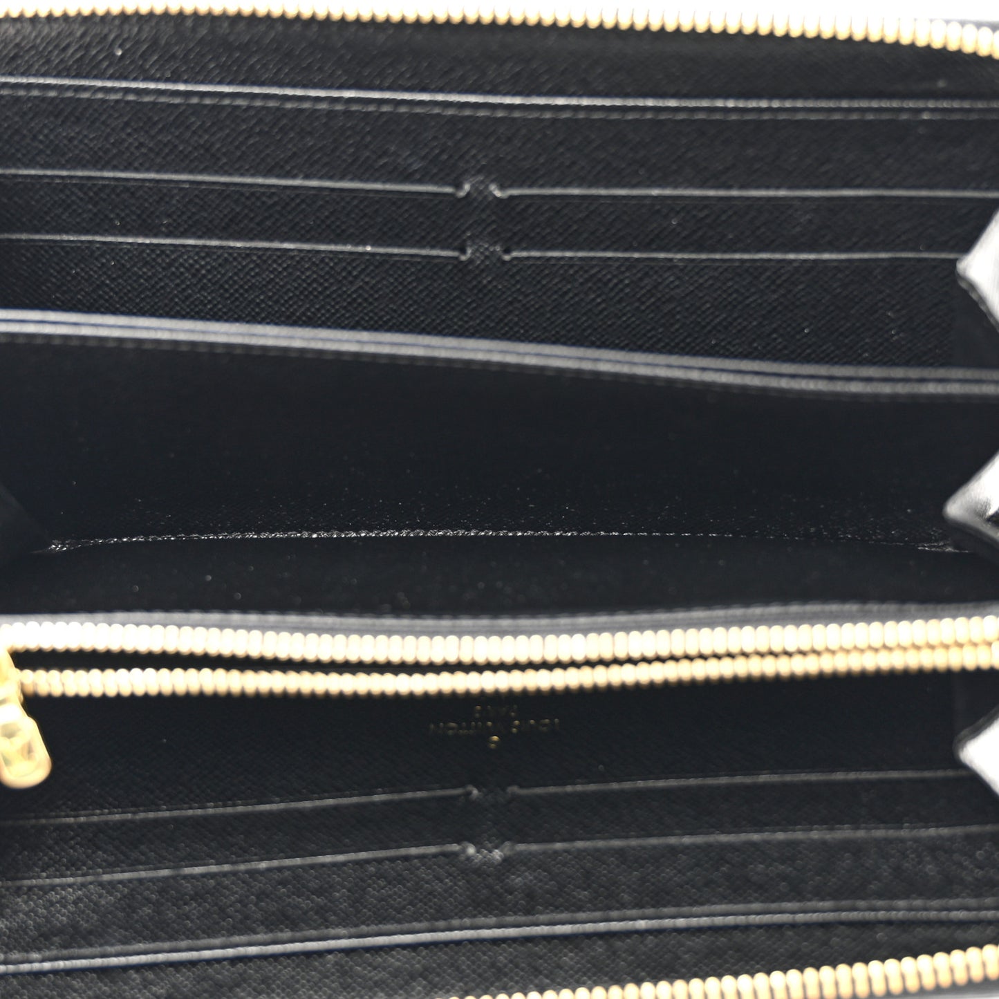 Calfskin Colored Monogram Zippy Wallet Blue Black