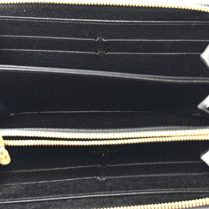 Louis Vuitton Calfskin Colored Monogram Zippy Wallet Blue Black 6 of 10