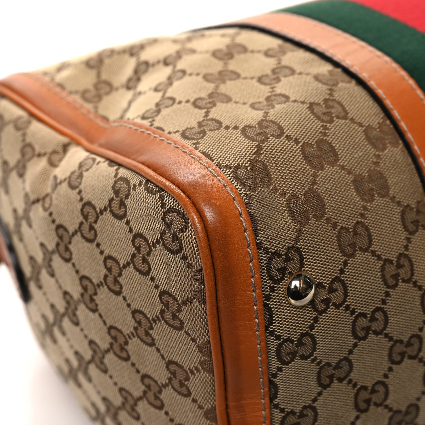 Monogram Vintage Web Medium Boston Tan Tan