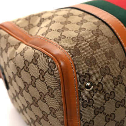 Gucci Monogram Vintage Web Medium Boston Tan Tan 11 of 13