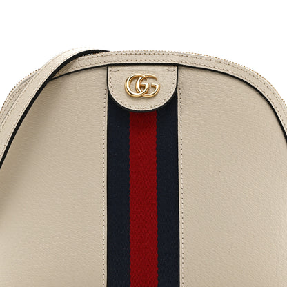 Gucci Textured Dollar Calfskin Web Small Ophidia Dome Shoulder Bag Mystic White 9 of 11
