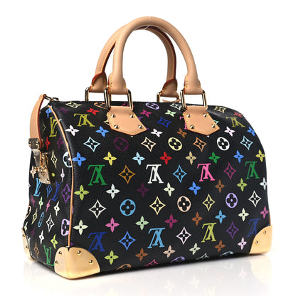 Louis Vuitton Monogram Multicolor Speedy 30 Black 3 of 9