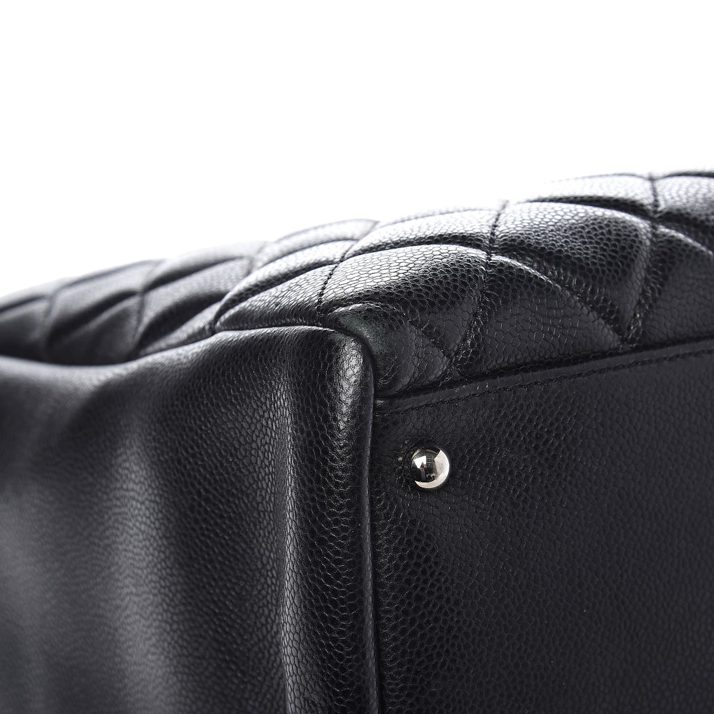 Caviar Quilted Grand Shopping Tote GST Black