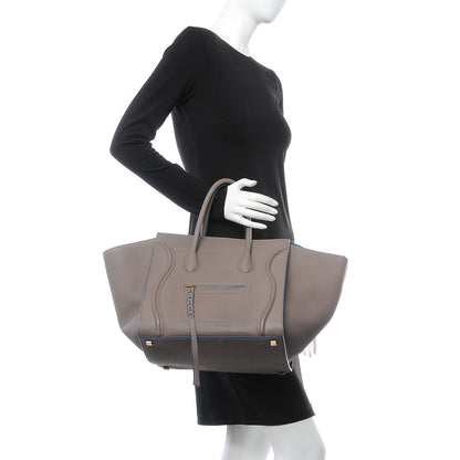 Celine Baby Grained Calfskin Medium Phantom Luggage Taupe 2 of 13