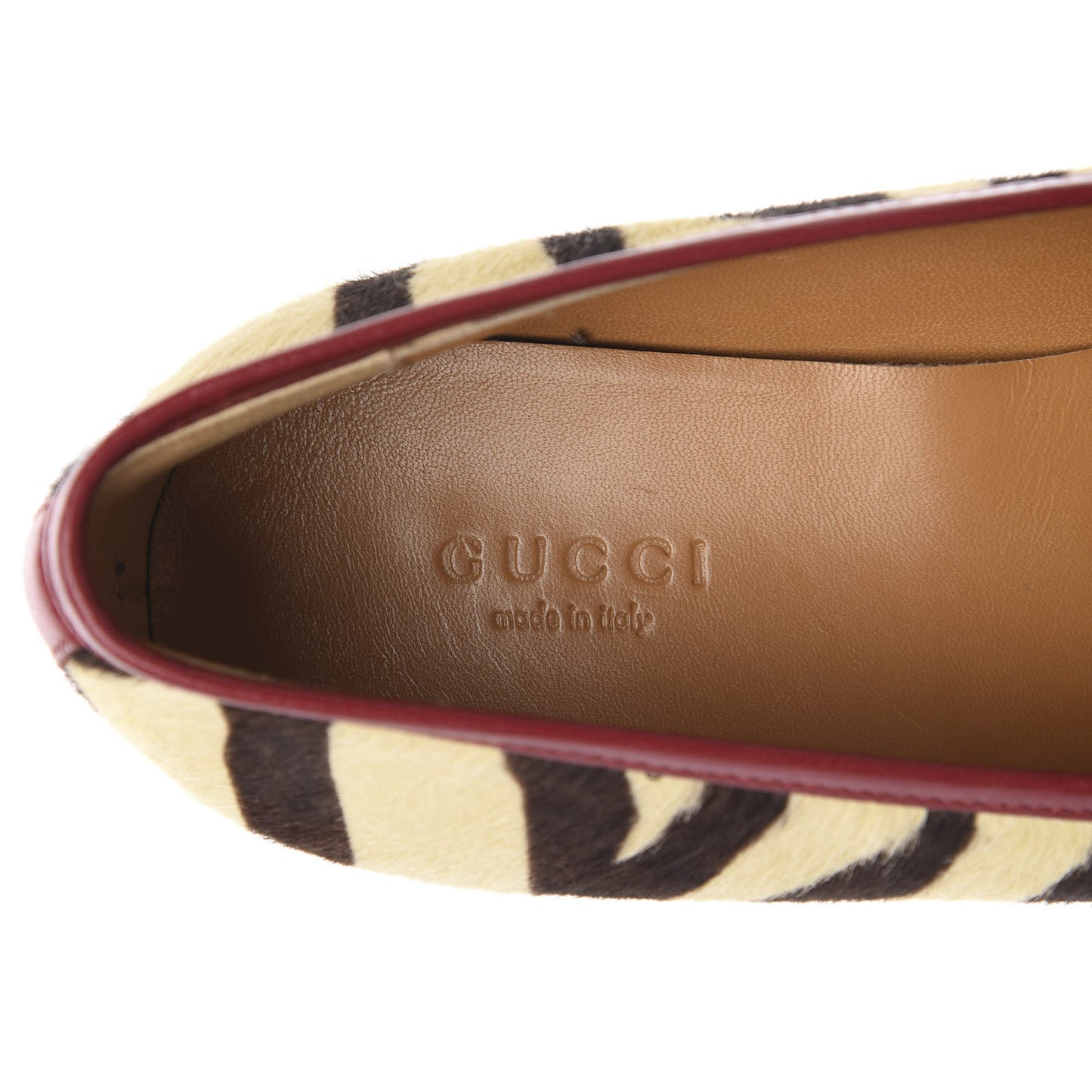 Calf Hair Tiger Print Womens Jordaan Loafers 39 Natural Black Romantic Cherry