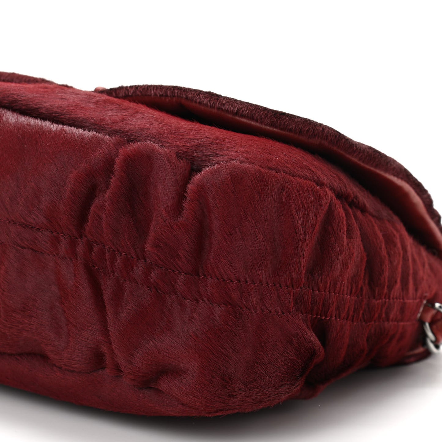 Pony Hair Sharpei Flap Tote Red