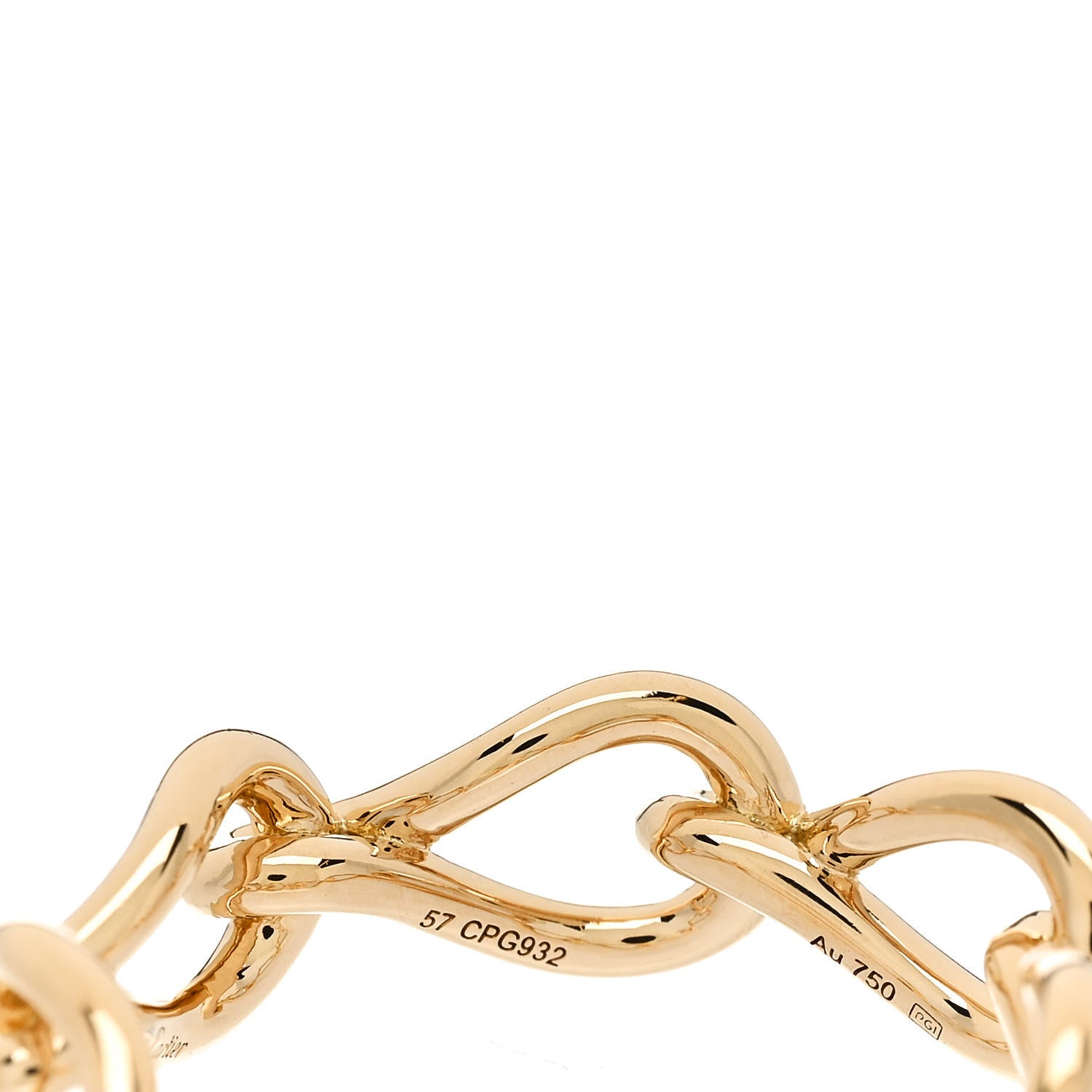 Cartier 18K Yellow Gold Maillon Infini de Cartier Ring 57 8 5 of 7
