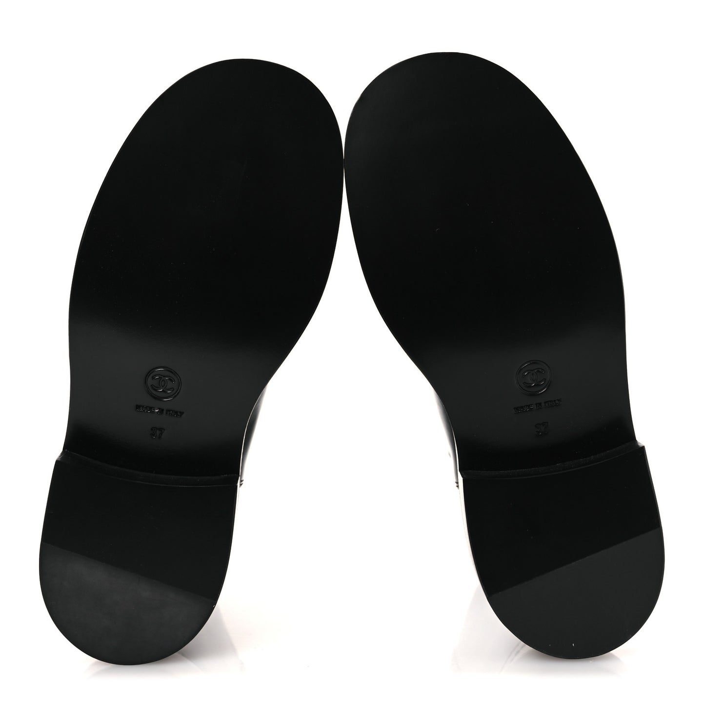 Calfskin Cap Toe Boots 37 Black