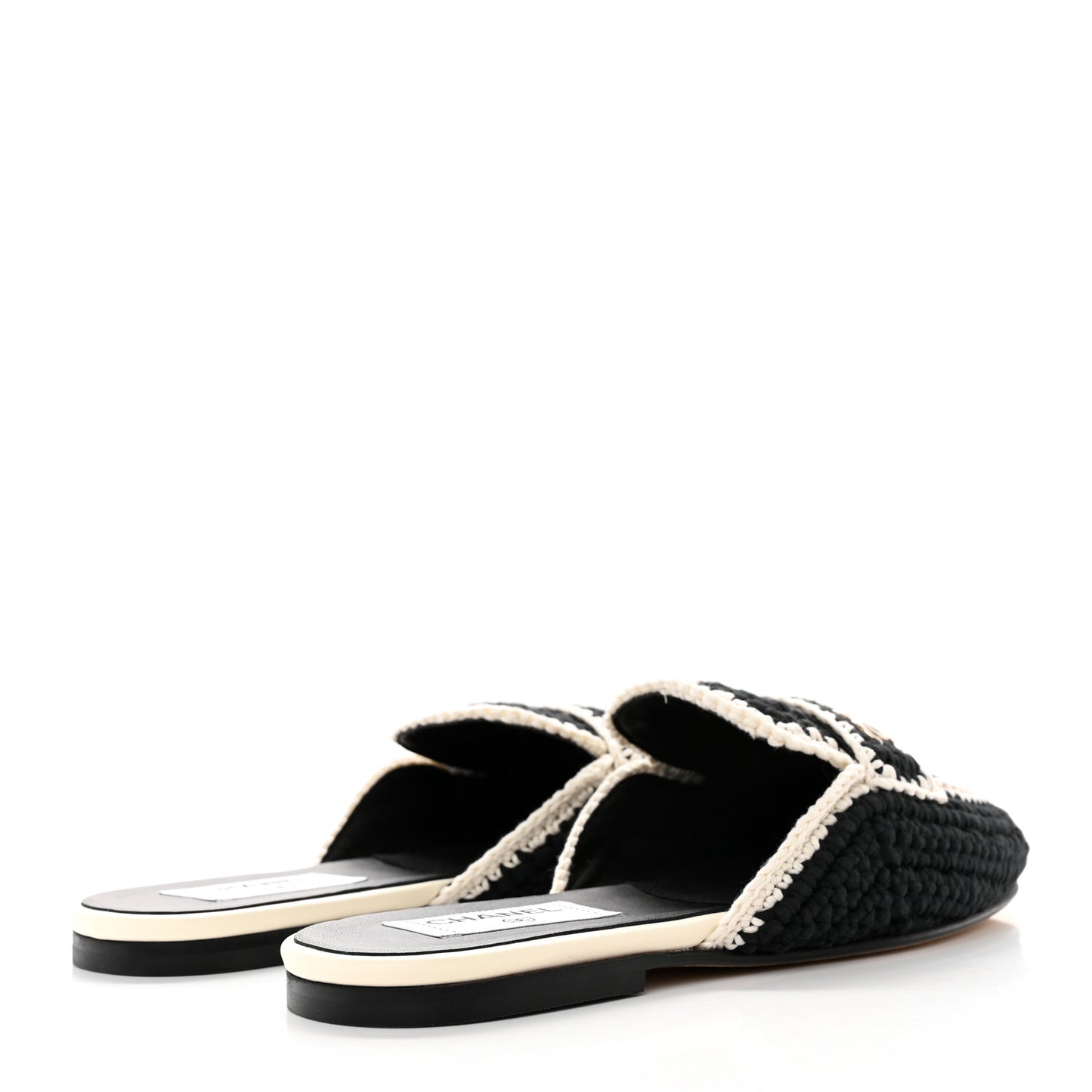 Crochet CC Mules 38.5 Black Ivory
