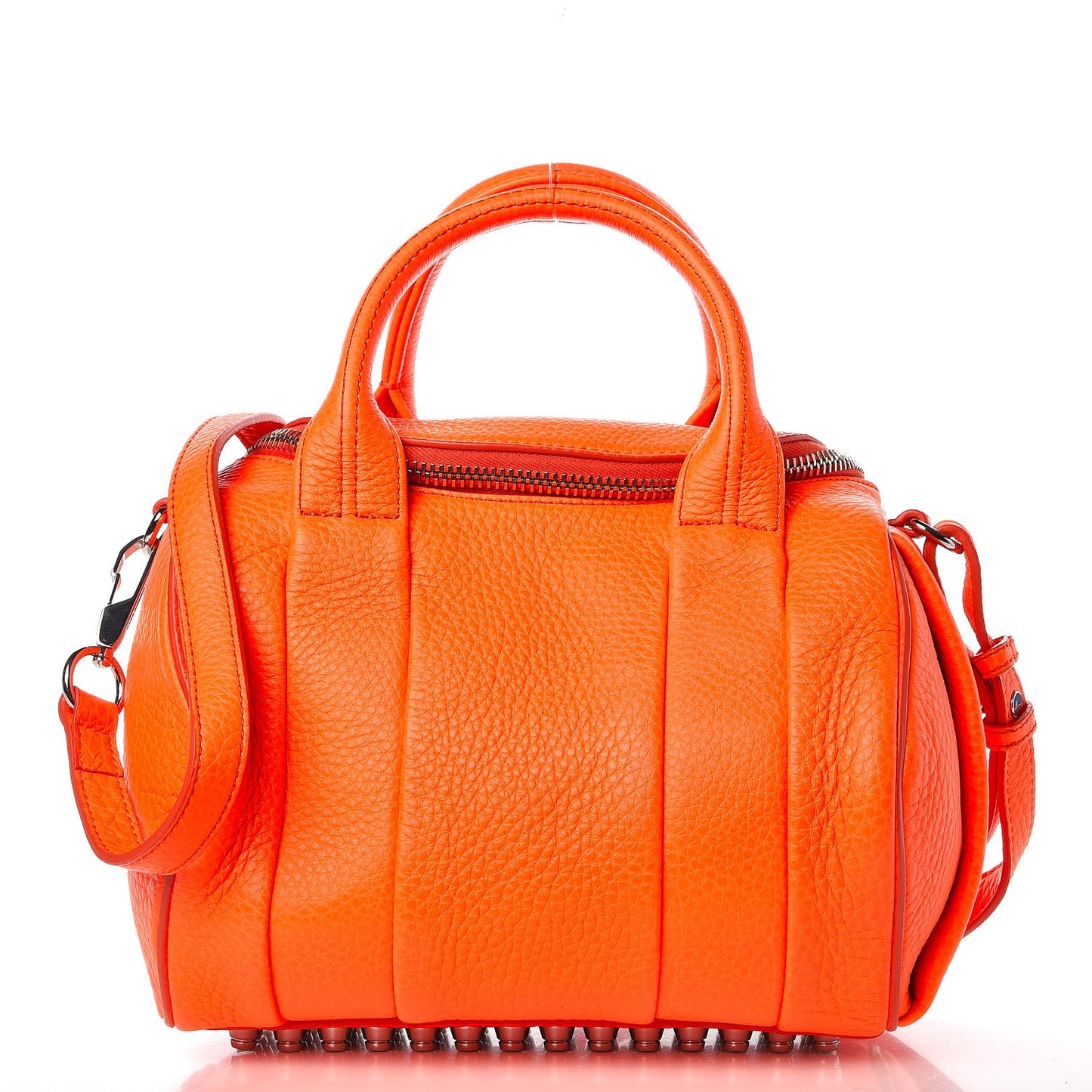 Pebbled Lambskin Rockie Flame Rhodium Hardware