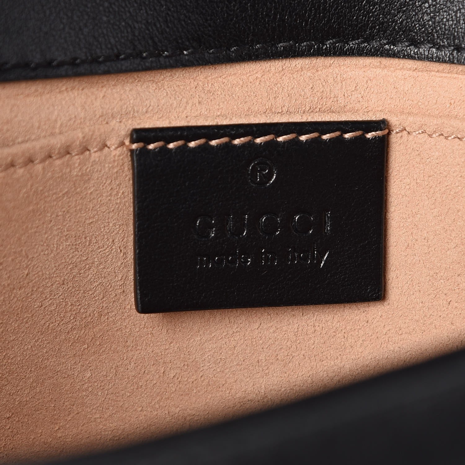 Gucci Calfskin Matelasse Mini GG Marmont Shoulder Bag Black 6 of 7