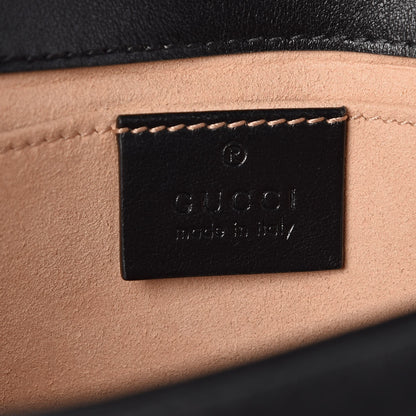 Gucci Calfskin Matelasse Mini GG Marmont Shoulder Bag Black 6 of 7