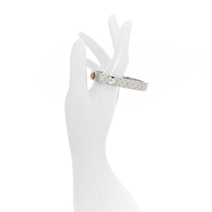 Louis Vuitton Palladium Monogram Nanogram Cuff S Silver 2 of 7