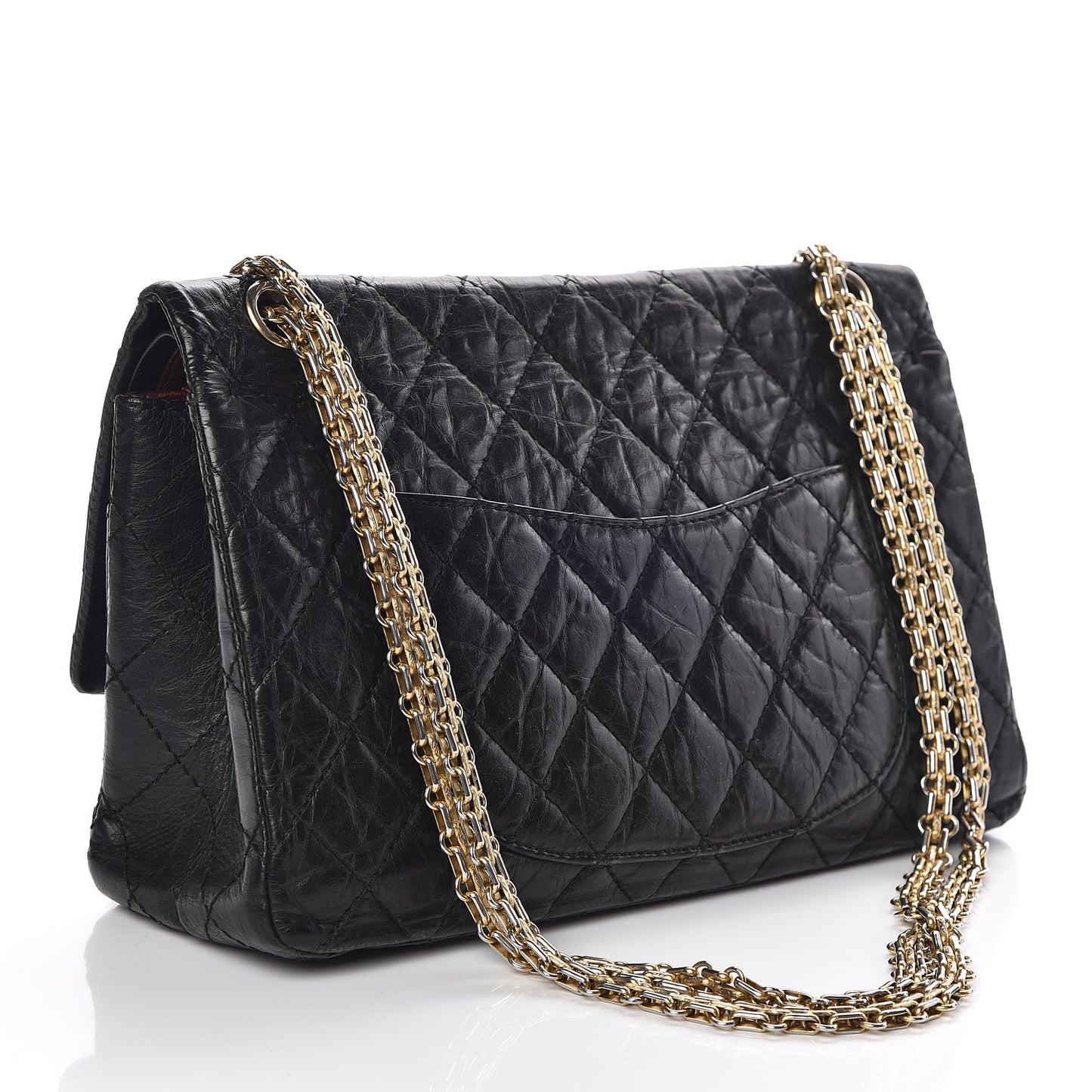 Aged Calfskin Quilted 2.55 Reissue 226 Flap Black