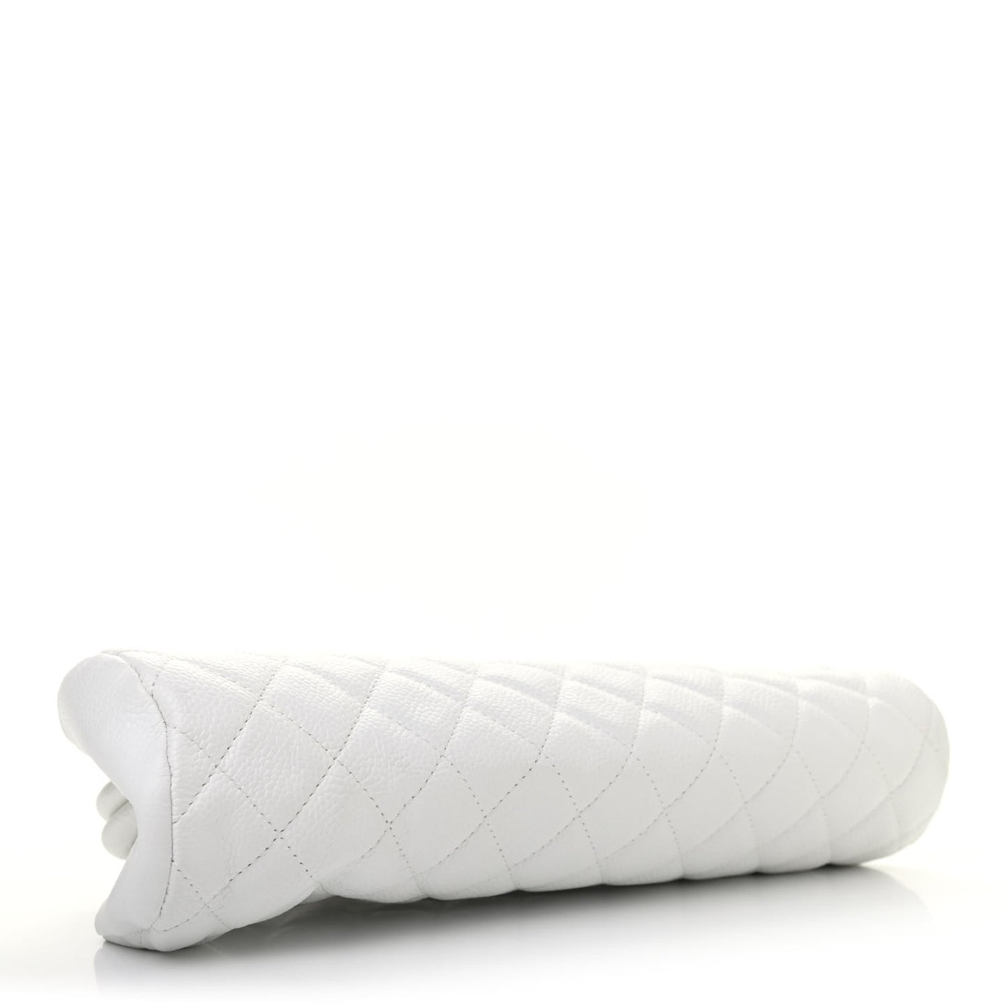 Caviar Quilted Timeless Clutch White