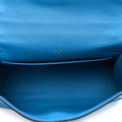 Hermes Swift Kelly Pochette Clutch Bleu Frida 5 of 11
