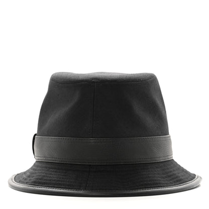 Hermes Linen Deerskin Fedora Hat 58 Black 6 of 12