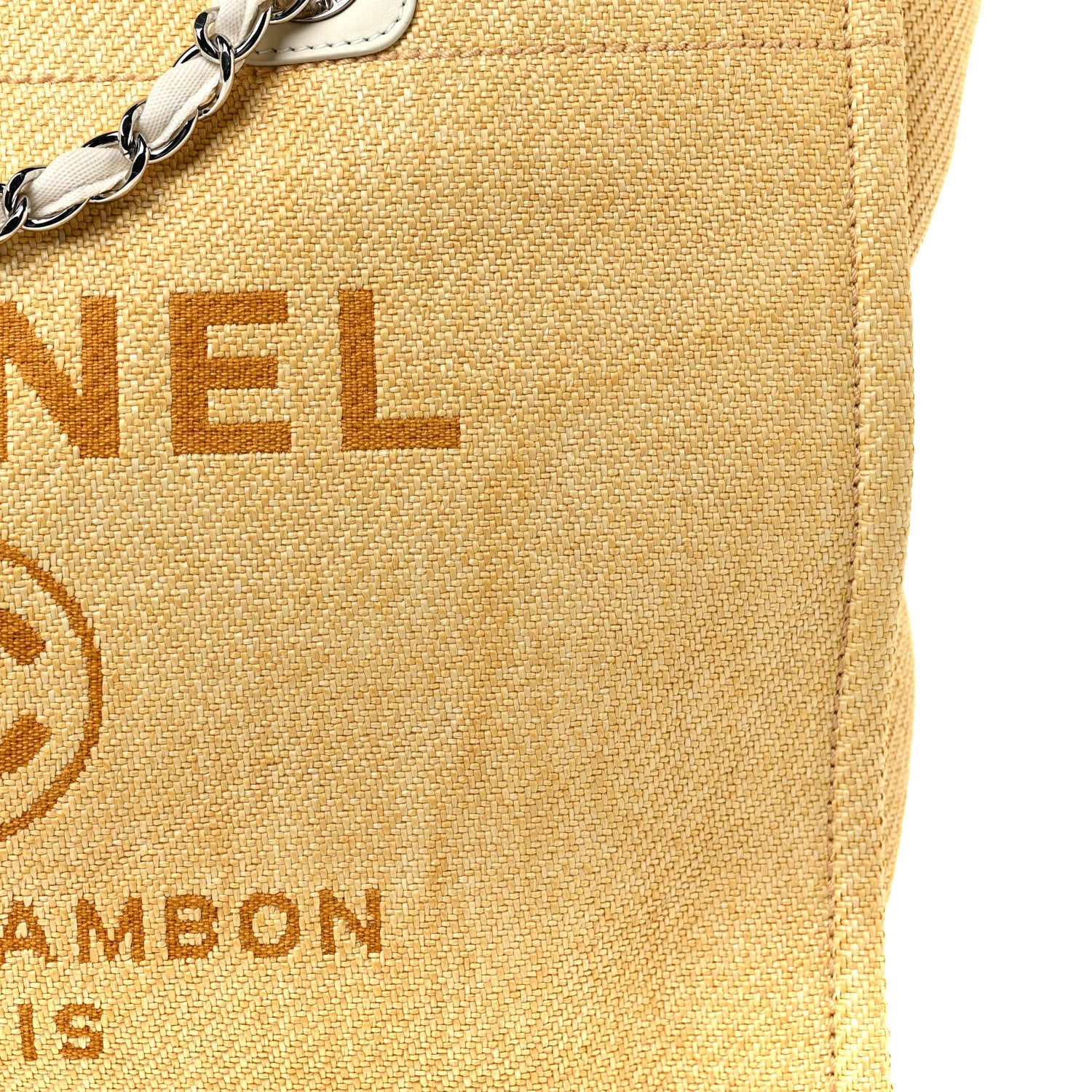 Chanel Canvas Medium Deauville Tote Light Yellow 11 of 15
