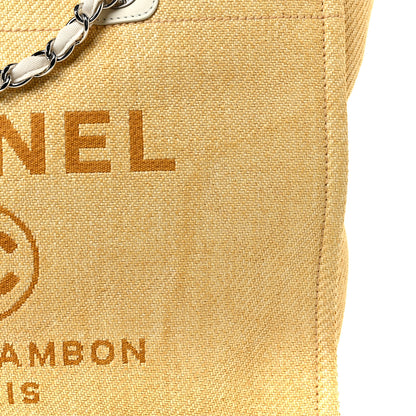 Chanel Canvas Medium Deauville Tote Light Yellow 11 of 15