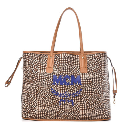 MCM Visetos Large Liz Reversible Shopper Tote Cognac 5 of 14
