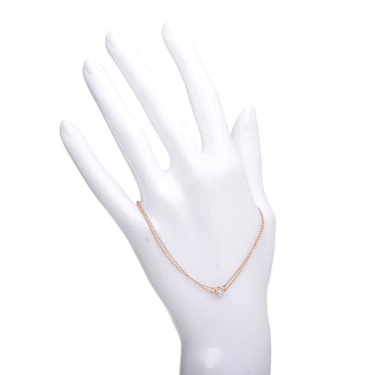 Tiffany 18K Rose Gold Diamond .17ct Solitaire Bracelet 2 of 5