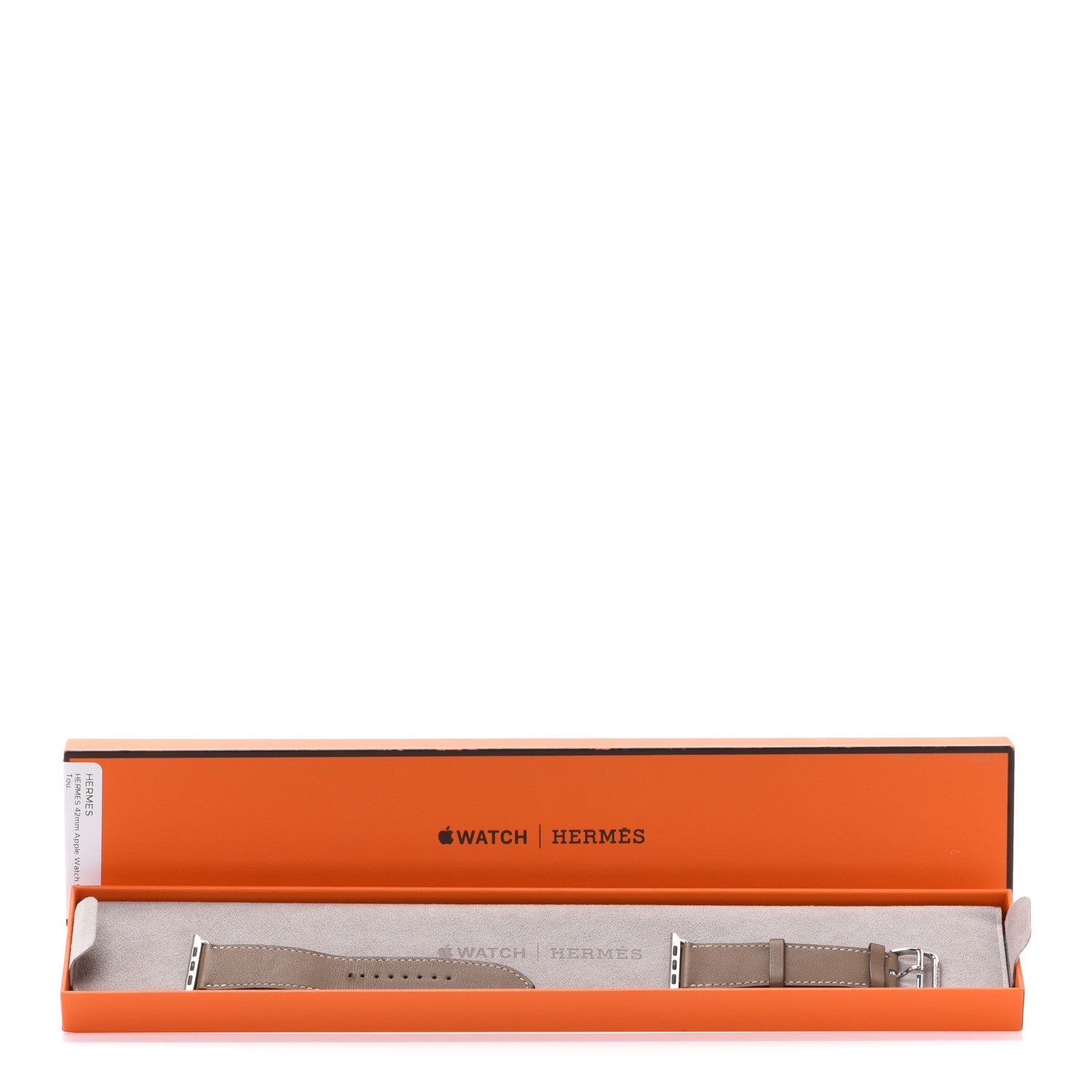 Hermes Swift 42mm Apple Watch Single Tour Band Etoupe 10 of 10