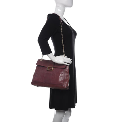 Fendi Vitello Acqua Maxi Baguette Shoulder Bag Malva 2 of 11