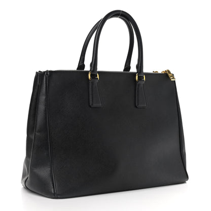 Prada Saffiano Small Galleria Double Zip Tote Black 3 of 16