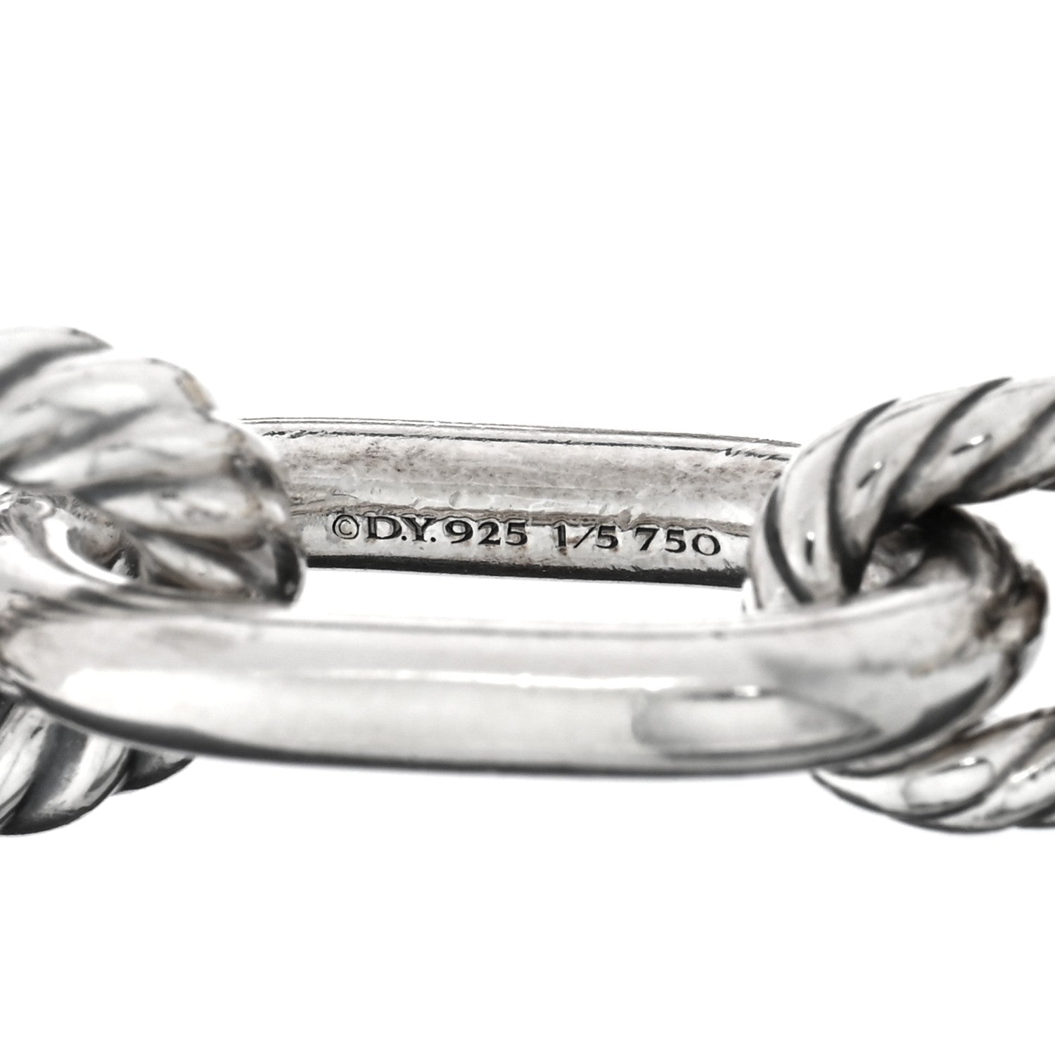 David Yurman Sterling Silver 18K Yellow Gold 11mm DY Madison Toggle Chain Bracelet 3 of 3