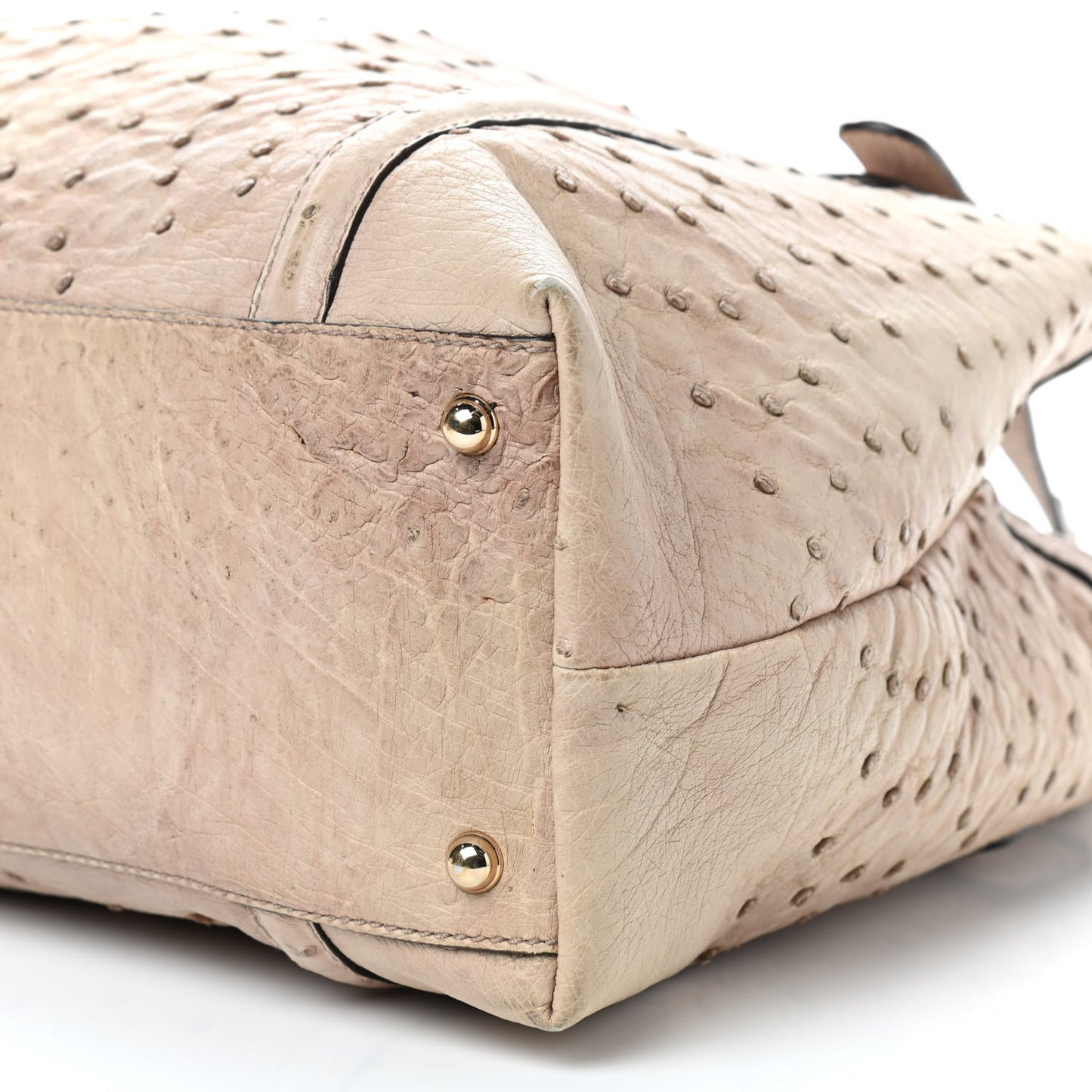 Ostrich Medium Britt Tote Beige