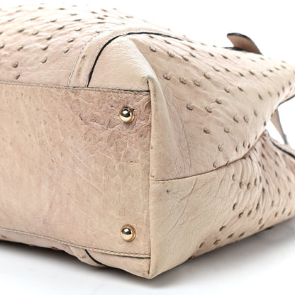 Gucci Ostrich Medium Britt Tote Beige 8 of 8