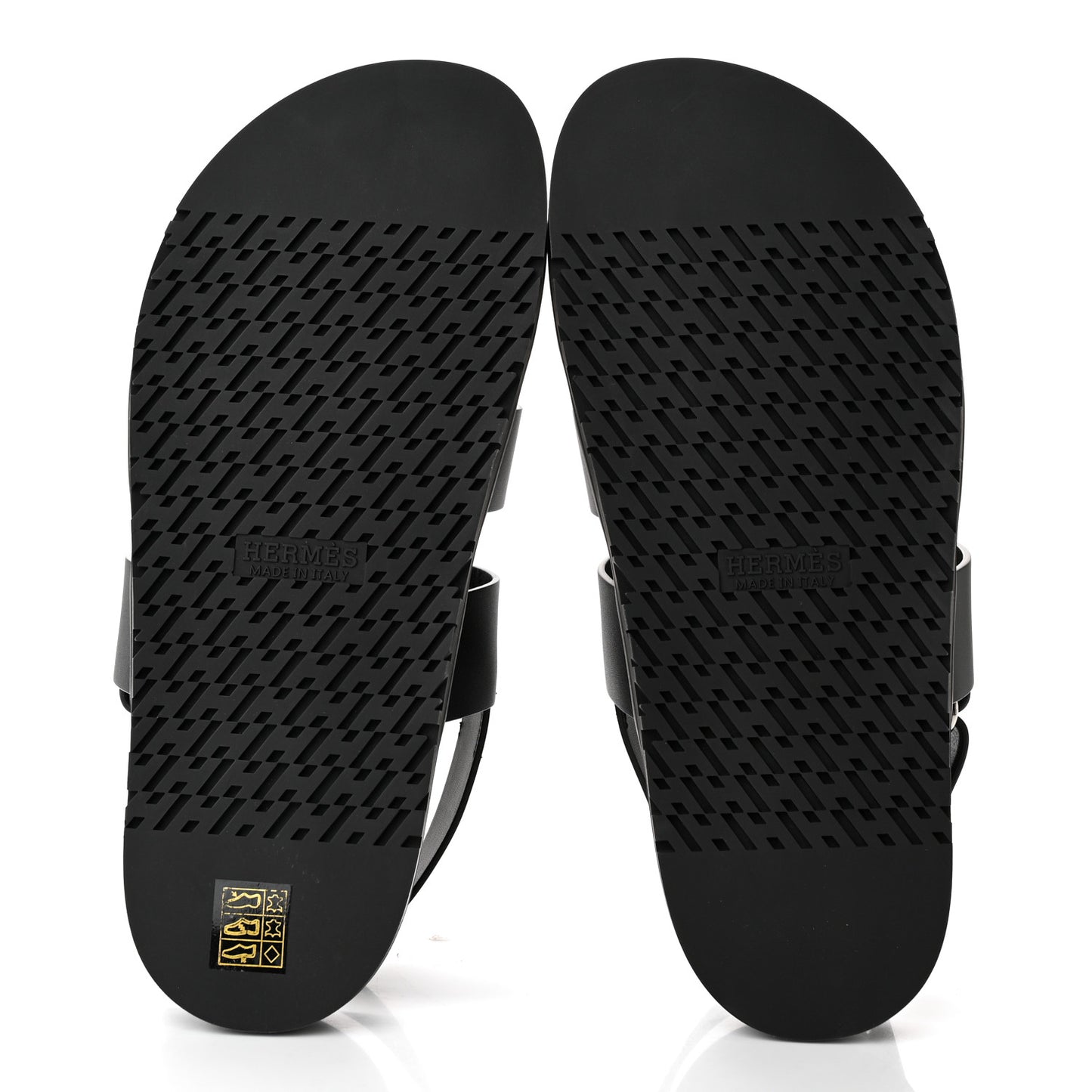 Calfskin Mens Genius Sandals 41.5 Black