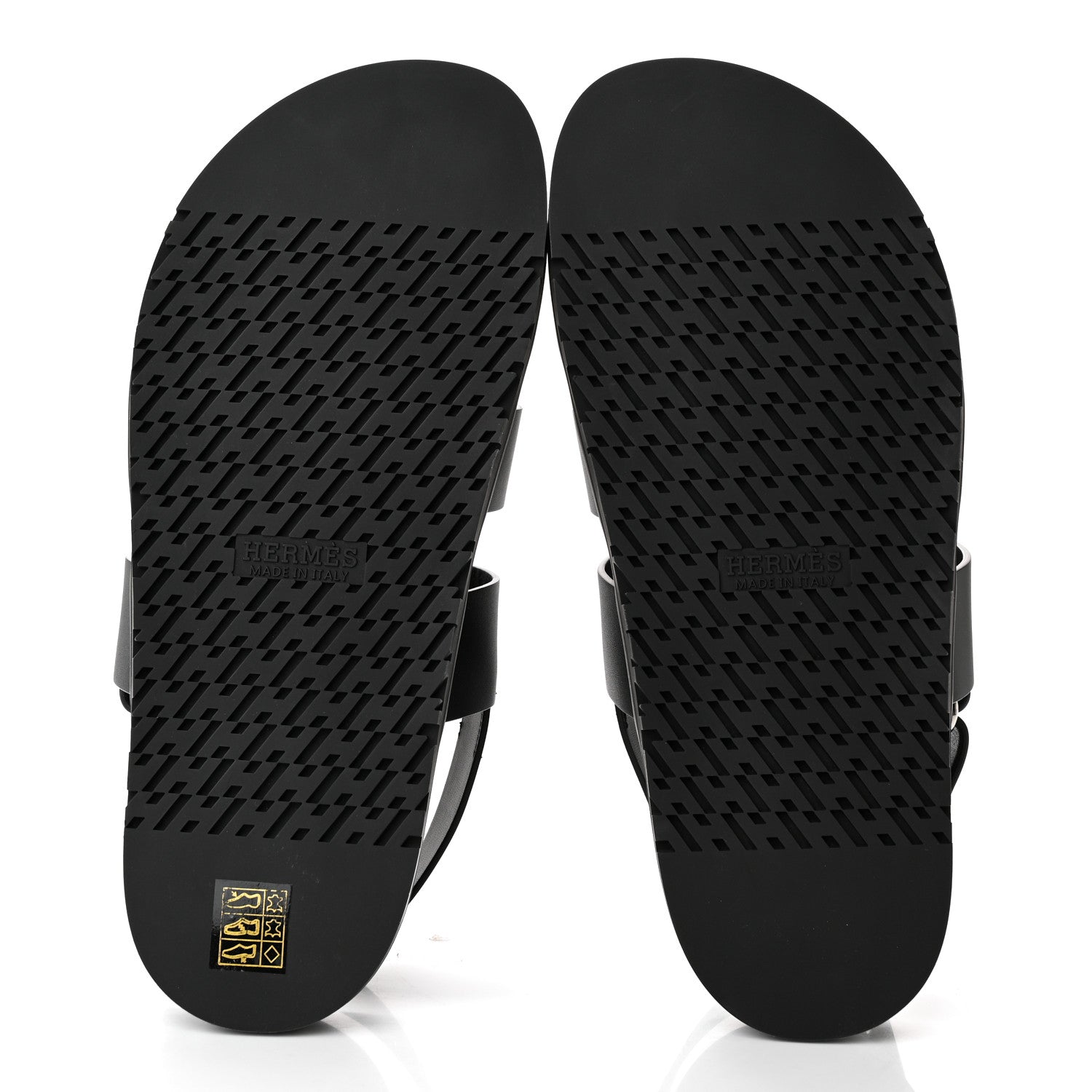 Hermes Calfskin Mens Genius Sandals 41.5 Black 5 of 11