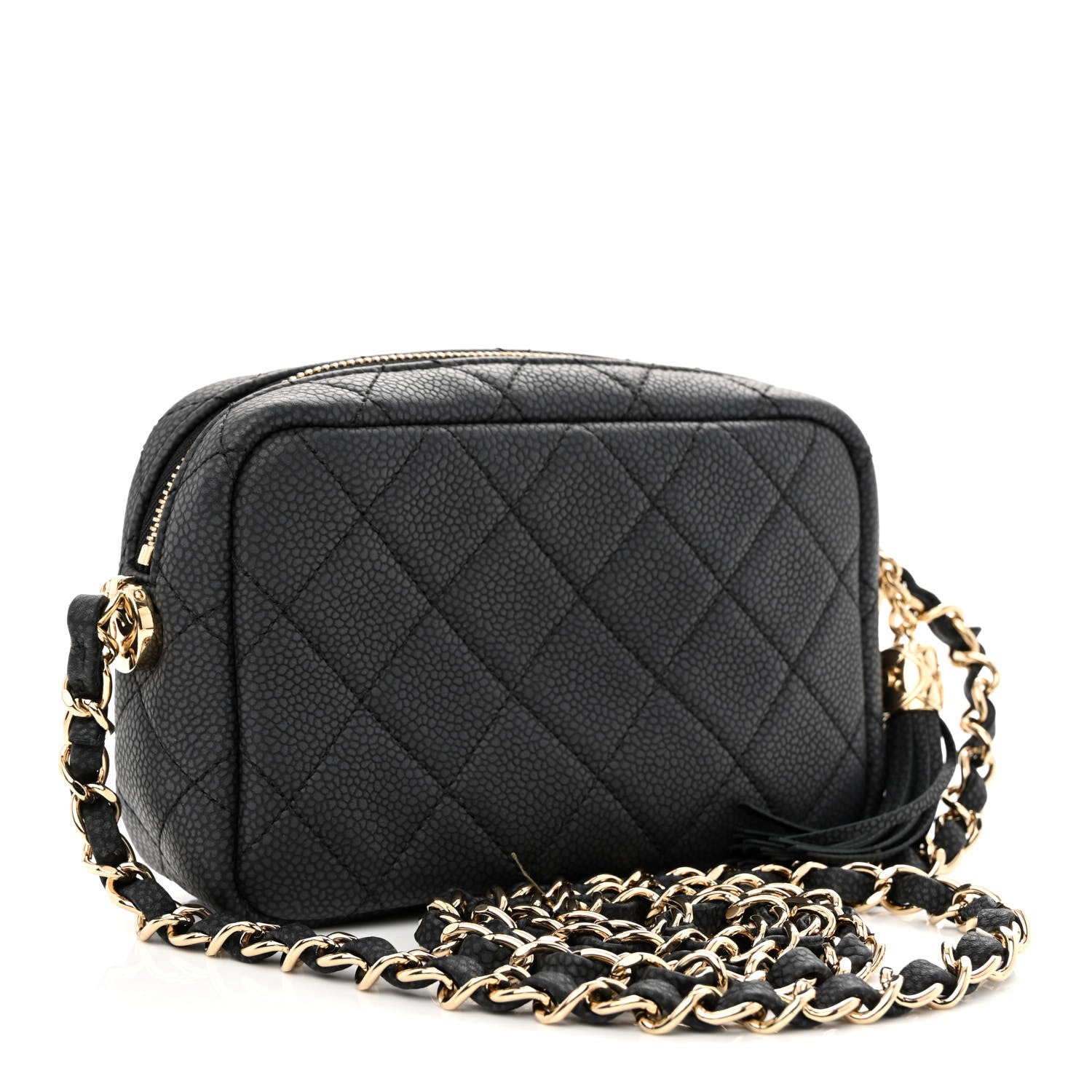 Chanel Iridescent Caviar Quilted Mini Coco Tassel Camera Case Black 3 of 11