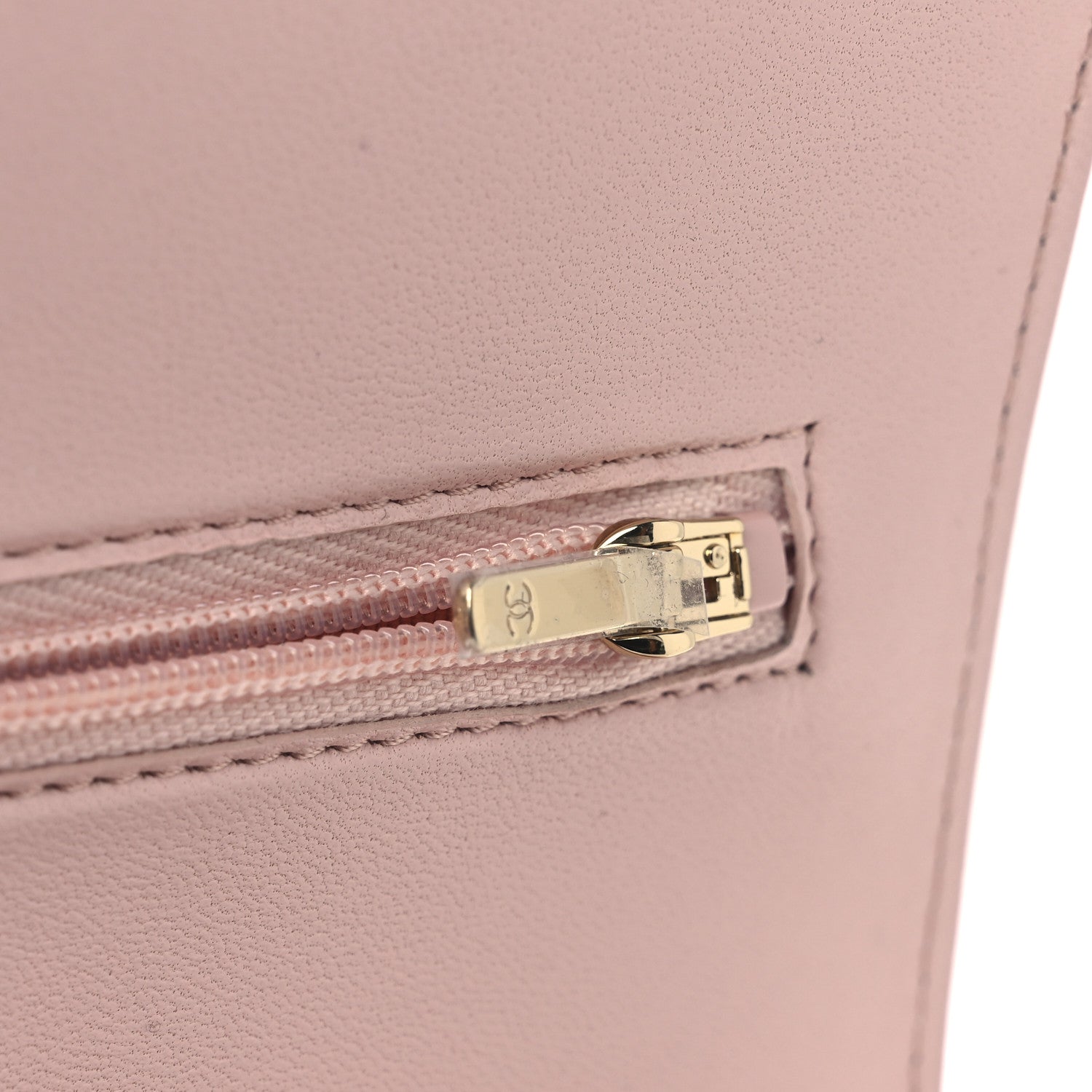 Chanel Lambskin Quilted Metal Enamel Flower Top Handle Wallet On Chain WOC Light Pink 13 of 13