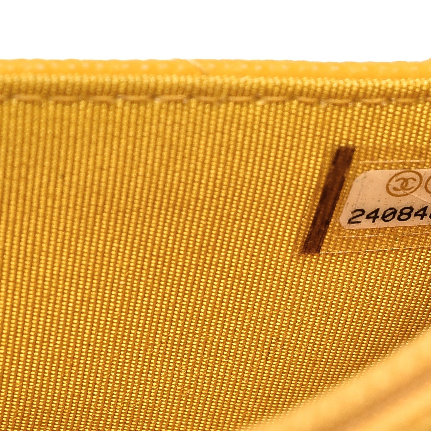 Chanel Caviar Chevron Quilted Wallet On Chain WOC Yellow 7 of 9