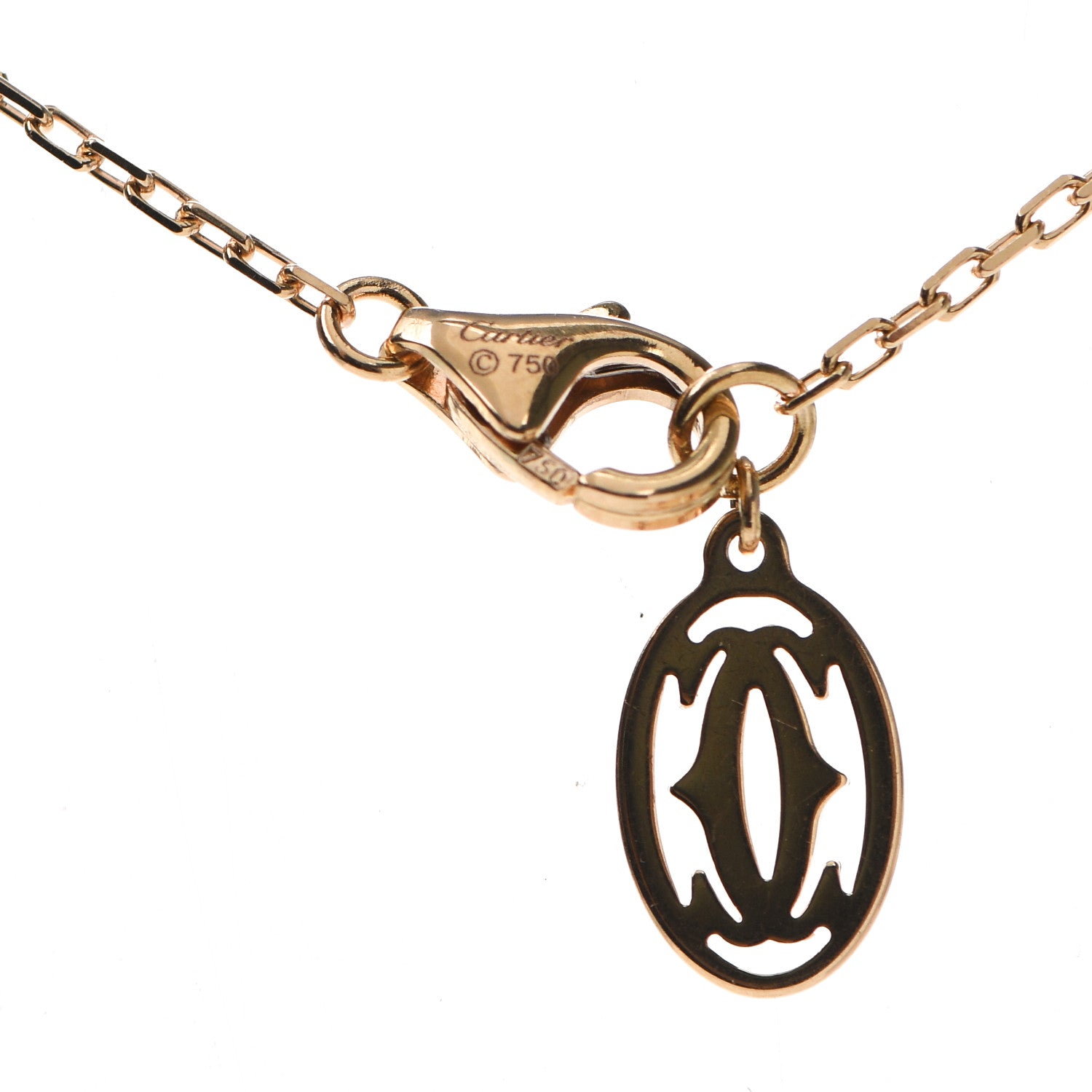 Cartier 18K Pink Gold Diamond LM D'Amour Pendant Necklace 6 of 6
