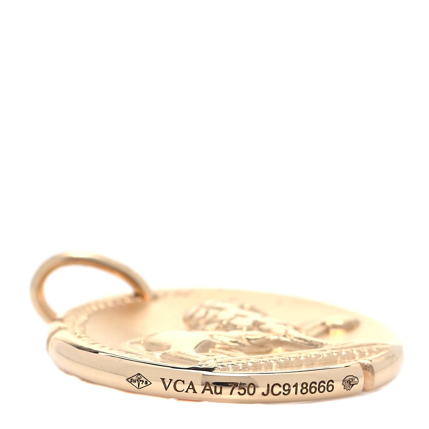 Van Cleef & Arpels 18K Yellow Gold Zodiac Leo Pendant 4 of 5