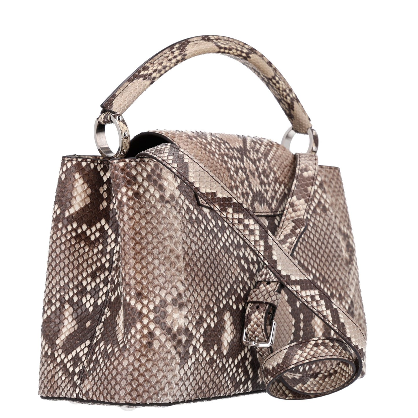 Snakeskin Capucines PM Naturel