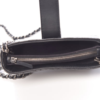 Chanel Aged Calfskin Quilted Lucky Charms Mini Phone Holder Clutch Black 5 of 11