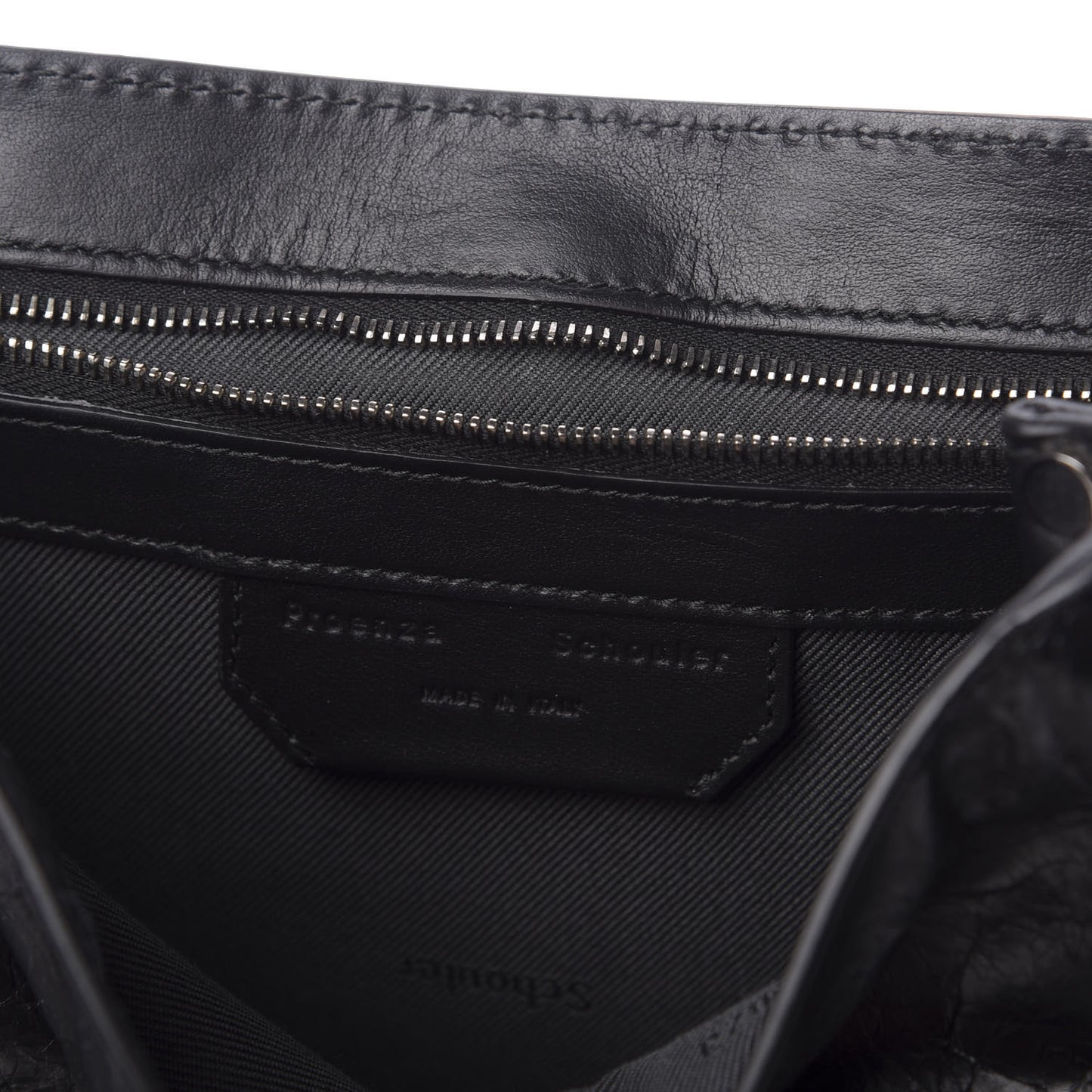 Crackled Lambskin PS1 Plus Zip Backpack Black