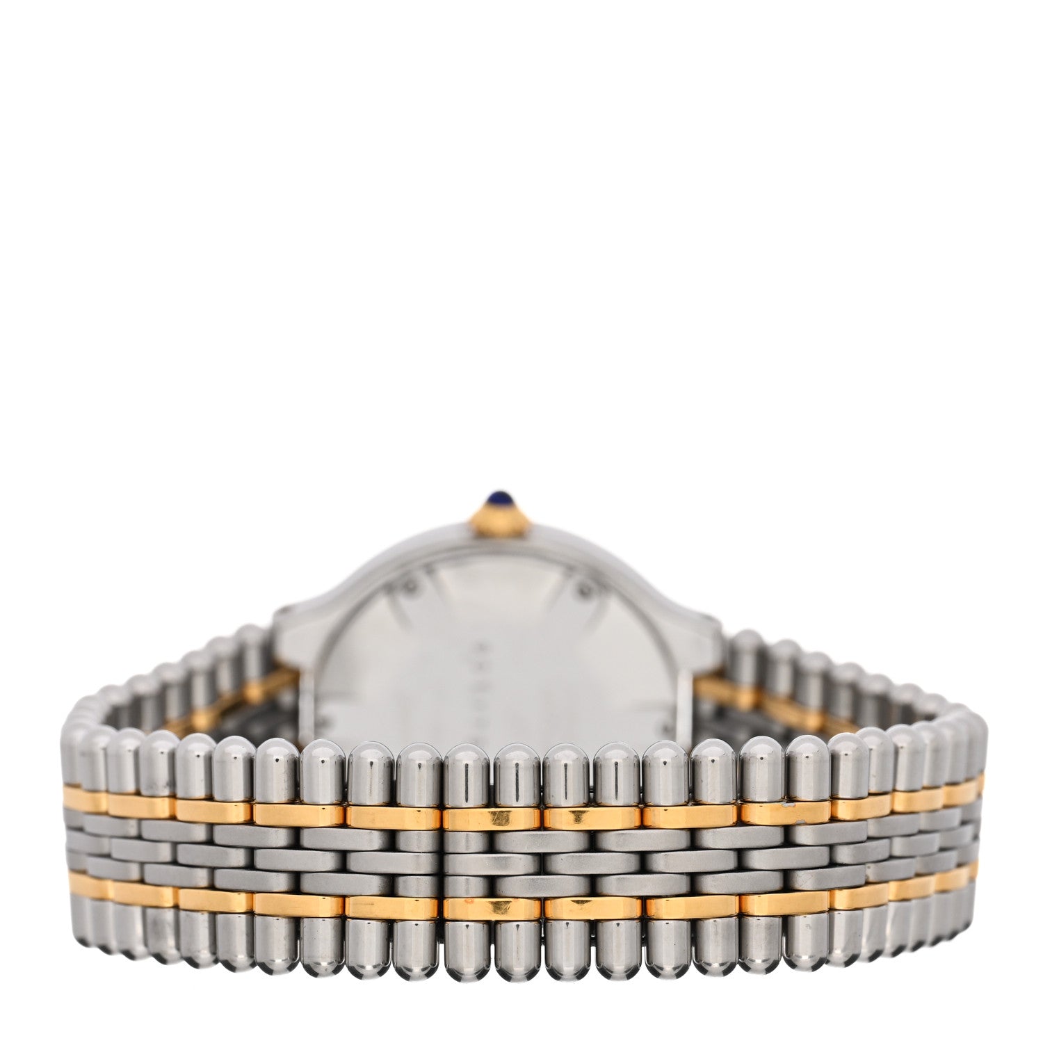 Cartier Stainless Steel 18K Yellow Gold 28mm Must De 21 Bullet Link Quartz Watch 3 of 5