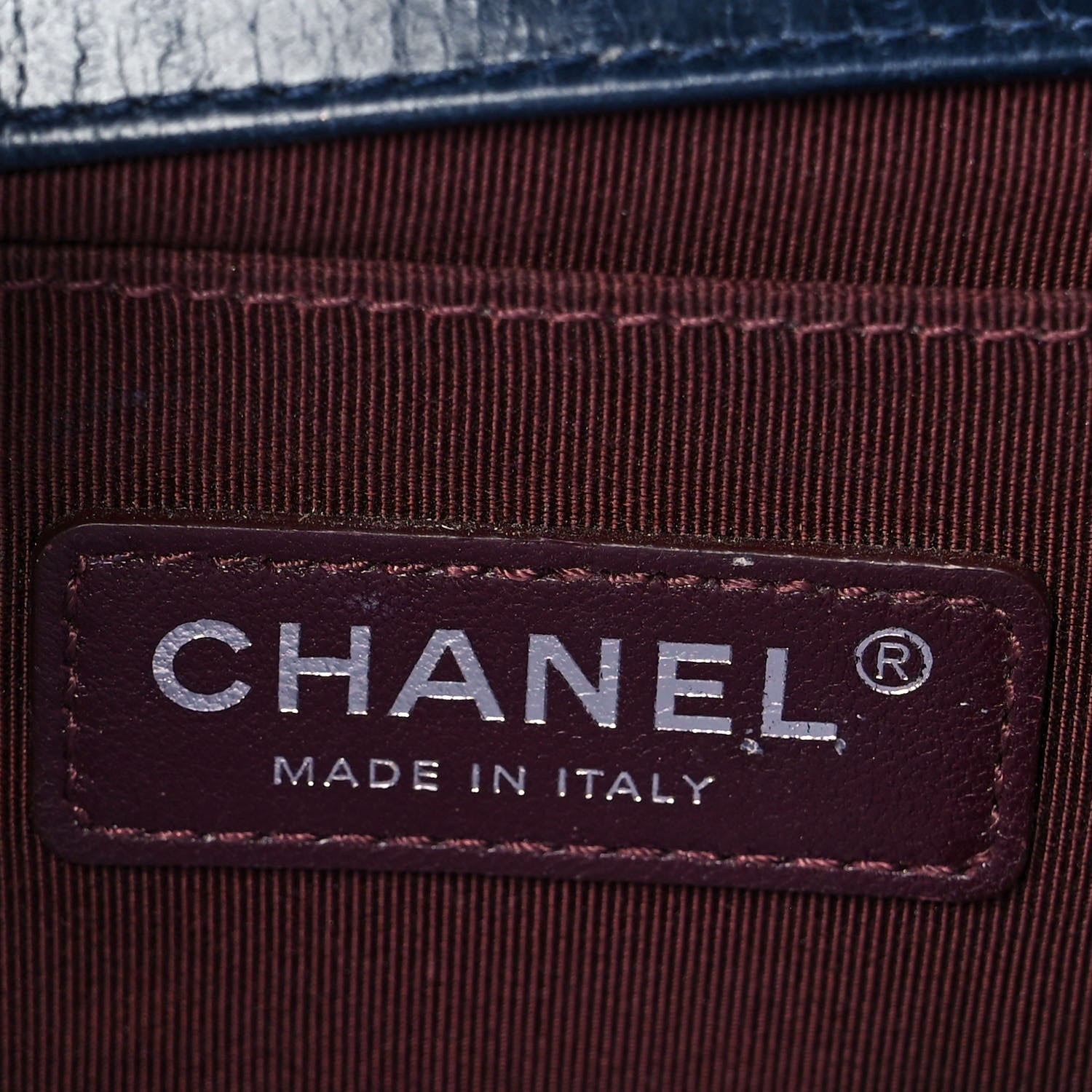 Chanel Glazed Calfskin Quilted Medium Boy Chained Flap Blue 5 of 9