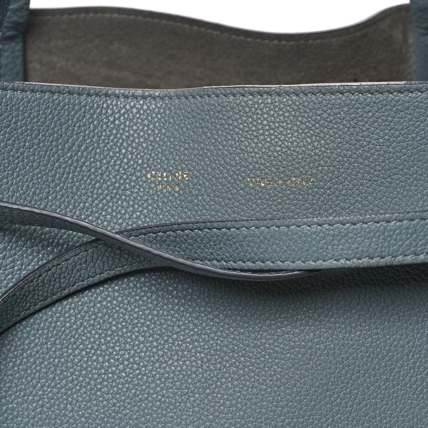 Celine Soft Grained Calfskin Small Belt Cabas Phantom Storm 7 of 13