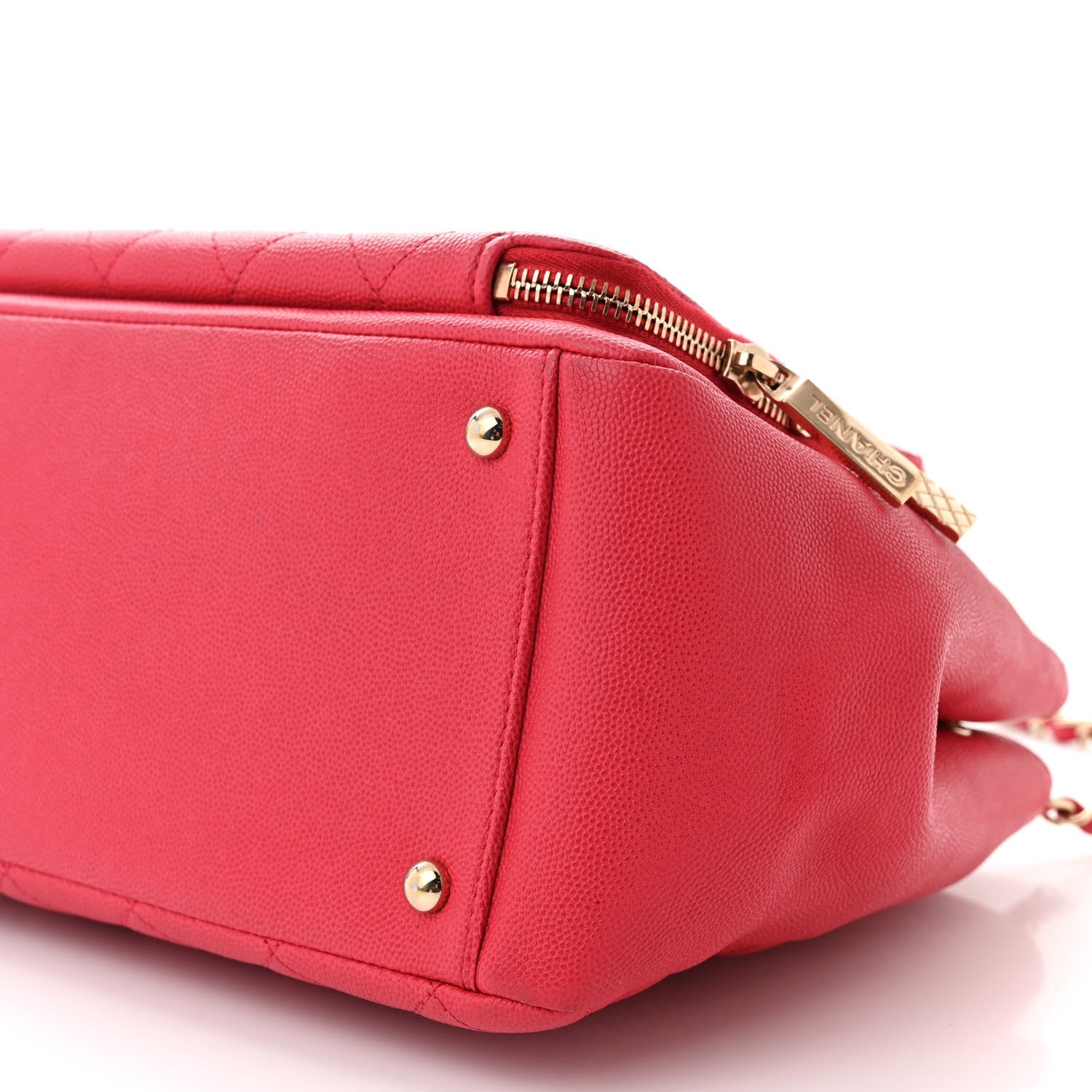 Chanel Caviar Quilted Small Business Affinity Shopping Bag Red 10 of 12